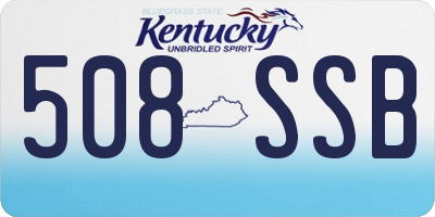 KY license plate 508SSB