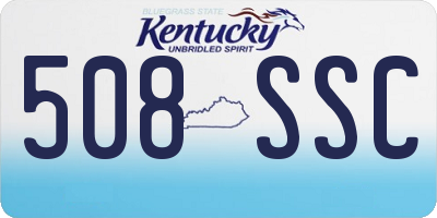 KY license plate 508SSC