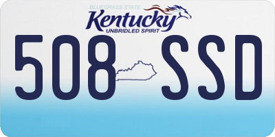 KY license plate 508SSD
