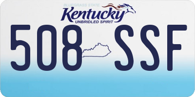 KY license plate 508SSF