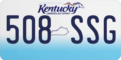 KY license plate 508SSG