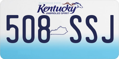 KY license plate 508SSJ