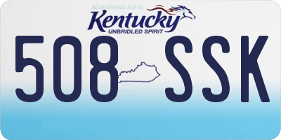 KY license plate 508SSK