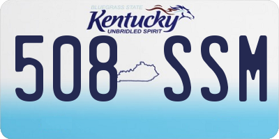 KY license plate 508SSM