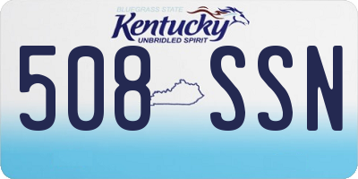 KY license plate 508SSN