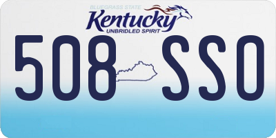 KY license plate 508SSO