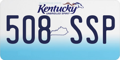 KY license plate 508SSP