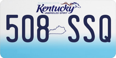 KY license plate 508SSQ