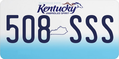 KY license plate 508SSS