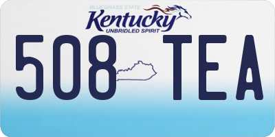 KY license plate 508TEA