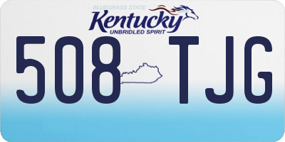 KY license plate 508TJG
