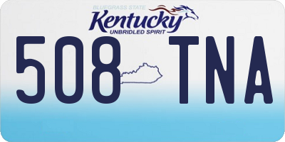KY license plate 508TNA