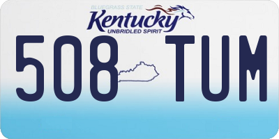 KY license plate 508TUM