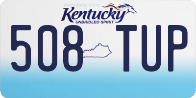 KY license plate 508TUP