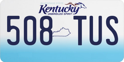 KY license plate 508TUS