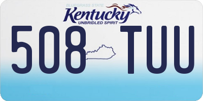 KY license plate 508TUU