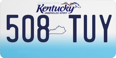 KY license plate 508TUY