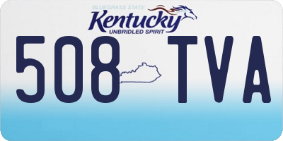 KY license plate 508TVA
