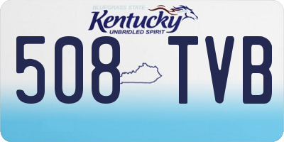 KY license plate 508TVB