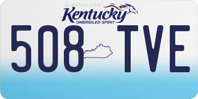 KY license plate 508TVE