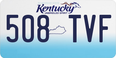 KY license plate 508TVF