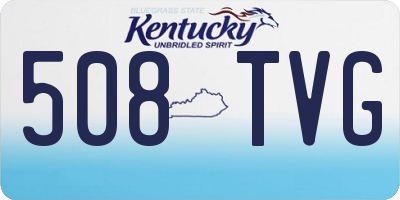 KY license plate 508TVG