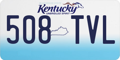 KY license plate 508TVL