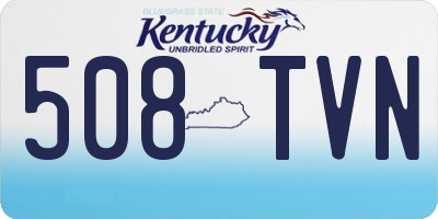 KY license plate 508TVN