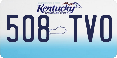 KY license plate 508TVO