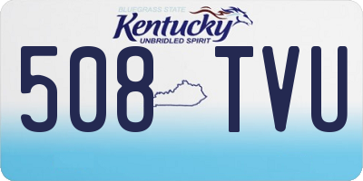 KY license plate 508TVU