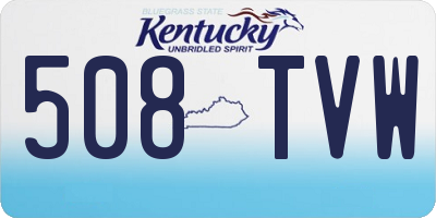 KY license plate 508TVW