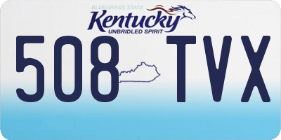 KY license plate 508TVX
