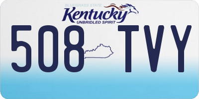 KY license plate 508TVY