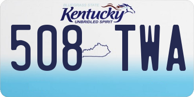 KY license plate 508TWA