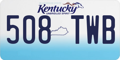KY license plate 508TWB