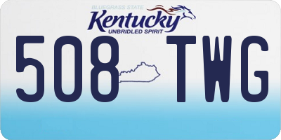 KY license plate 508TWG