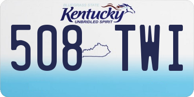 KY license plate 508TWI