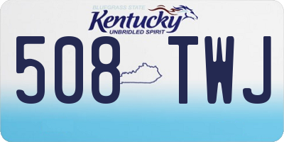 KY license plate 508TWJ
