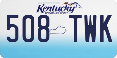 KY license plate 508TWK