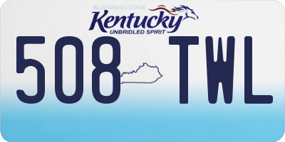 KY license plate 508TWL