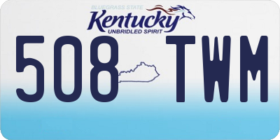 KY license plate 508TWM