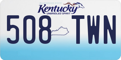 KY license plate 508TWN