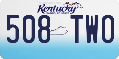 KY license plate 508TWO