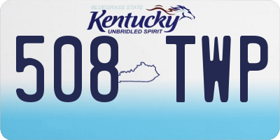 KY license plate 508TWP