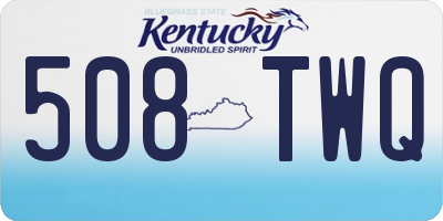 KY license plate 508TWQ