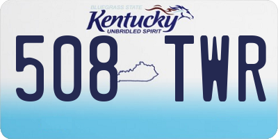 KY license plate 508TWR
