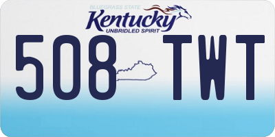 KY license plate 508TWT
