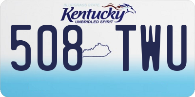 KY license plate 508TWU