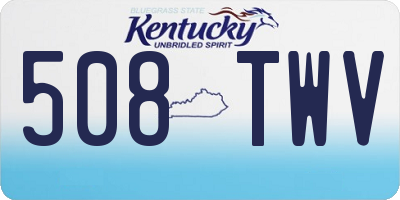 KY license plate 508TWV