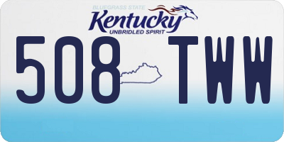 KY license plate 508TWW